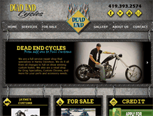 Tablet Screenshot of deadendcycles.com